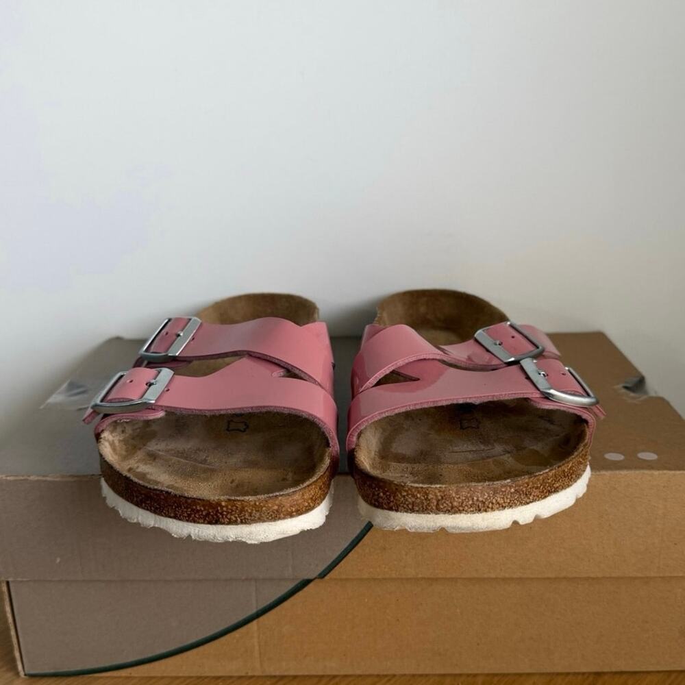 Birkenstock Yao Balance ‘Old Rose’ Patent Leather Unisex Sandals- SZ M 9- W 11 - Picture 7 of 9